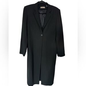 A414 BEAUTIFUL Full length black wool coat Vintage Valerie Steven’s